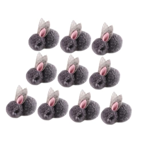 MOLUCKFU 10St Plüsch Häschen -Mini-Plüschhase Osterhasenfiguren Kaninchenpuppenspielzeug shöne bescherung Bunny Miniature Bastelprojekte für Erwachsene Mini-Kaninchenspielzeug Grey von MOLUCKFU