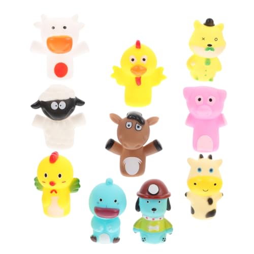 MOLUCKFU 10St Spielzeug-Handpuppe Kinder Puppen kinderpuppe Tierfiguren-Handpuppen gieskanne kinderspielzeug handspielpuppen Fingerpuppen für Kleinkinder entzückende Fingerpuppen Vinyl von MOLUCKFU