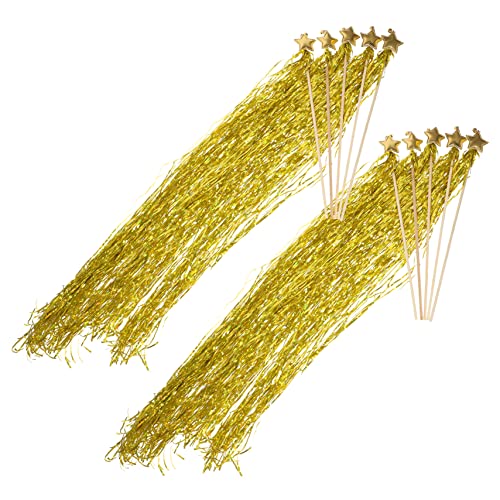 MOLUCKFU 10St Zauberstab Fairy Wand Party mitgebsel Kinder weihnachsgeschenke Kinderparty Fee Zauberstäbe Requisite Feenstab Cosplay-Requisiten Feengeburtstagsparty-Zubehör ，，PU， Golden von MOLUCKFU