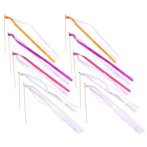 MOLUCKFU 10St Zauberstab Kinder Drachen Partystäbe kinder Feenschlangen Sticks für Hochzeitsfeiern party halloween bandfeile toys Party-Fee-Stick stylischer Feenstab Polyester von MOLUCKFU