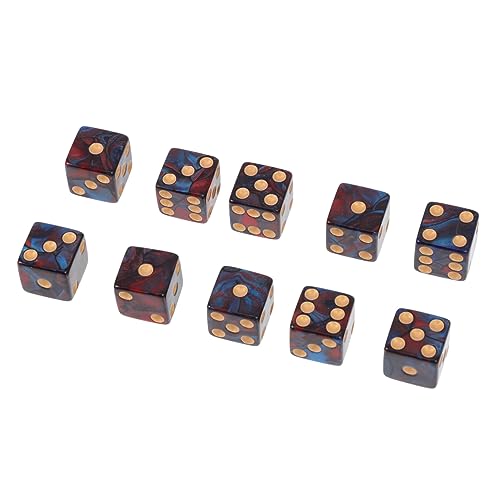 MOLUCKFU 10st Große Lochpunktwürfel Spiele Würfel Spielzeug Quadratische Würfel Einzigartige 6-seitige Würfel Geburtstagsfeier Spielwürfel Spielzeug Würfel Rollenspiel Würfel Acryl Blue von MOLUCKFU