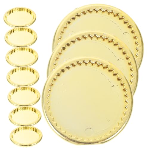 MOLUCKFU 10st Miniatur-tellermodell Besteck Spielzeuge Mini-hausaccessoire Mini-hausteller-Dekorationen Mini-haustablett Miniatur-Dinge Mini- -DIY-Accessoires Miniteller Plastik Golden von MOLUCKFU