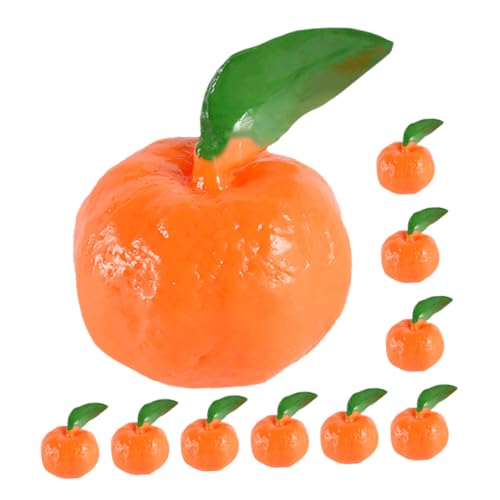 MOLUCKFU 10st Simulierte Fruchtorange Deko Orangefarbenes Modell Kunstorange Fruchtmodell Prop Szenenlayout-Requisite Realistische Fruchtornamente Foto-Requisite Simulationsfrucht PVC von MOLUCKFU