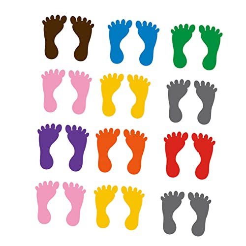 MOLUCKFU 12 Sets Von Baby Fußabdruck Boden Aufkleber Treppen Aufkleber PVC Boden Aufkleber Jungen und Mädchen von MOLUCKFU