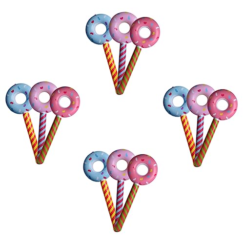 MOLUCKFU 12 Pcs Entzückende La La Stick Donut Form La La Sticks Party Decors Donut Balloons von MOLUCKFU