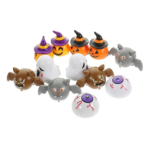 MOLUCKFU 12 Stück Halloween Rückziehautos Dekoratives Für Halloween Feiern Buntes Design Ideal Für Und Als Tischdekoration Perfekt Für Gruselfeste Und Partys von MOLUCKFU