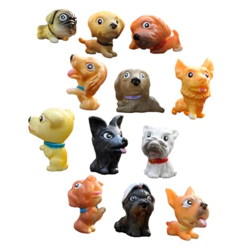 MOLUCKFU 12 Stück Mikro Landschaft Welpentiere Mini Hunde Ornament Welpenfiguren Heimdekoration Miniatur Hundetierfiguren Kleine Hundefiguren Minifiguren Winzige Figuren von MOLUCKFU