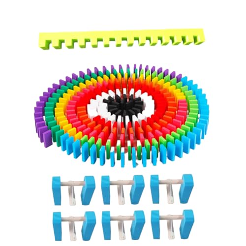 MOLUCKFU 120St Lernspielzeug interaktive Spiele kindergeburtstags mitgebsel Kind bausteine Domino-Auto-Spielzeug Domino-Bausteine Holzbausteine Hölzern von MOLUCKFU