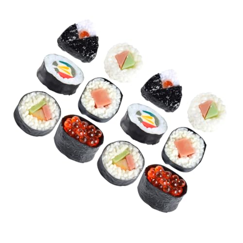 MOLUCKFU 12Stücke Realistisches Sushi Modellset Gefälschtes Essen für Rollenspiele Spielküche Detailgetreue Nachbildung Vielseitig Einsetzbar für Ausstellungen und Sammlungen MOLUCKFU 12Stücke Realistisches Sushi Modellset Gefälschtes Essen für Rollenspiele Spielküche Detailgetreue Nachbildung Vielseitig Einsetzbar für Ausstellungen und Sammlungen von MOLUCKFU