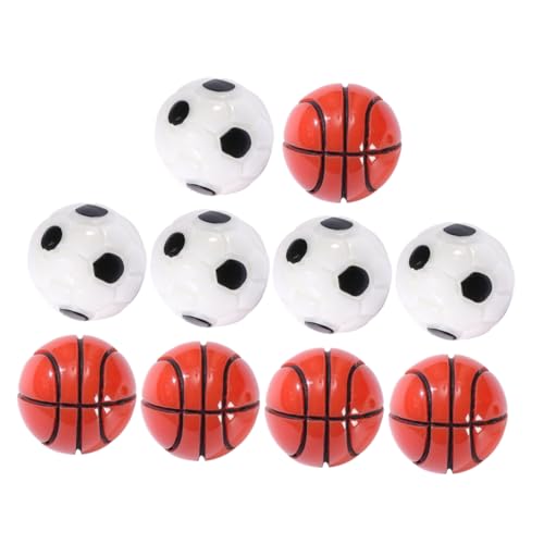 MOLUCKFU 12st Mikro-landschaftsornamente Fußball Kleine Hausverzierung Lebendige Mini-fußbälle Outdoor-Accessoire Miniaturspielplatz Mini-Basketball Mini-sportball Mini-sportbälle Harz von MOLUCKFU