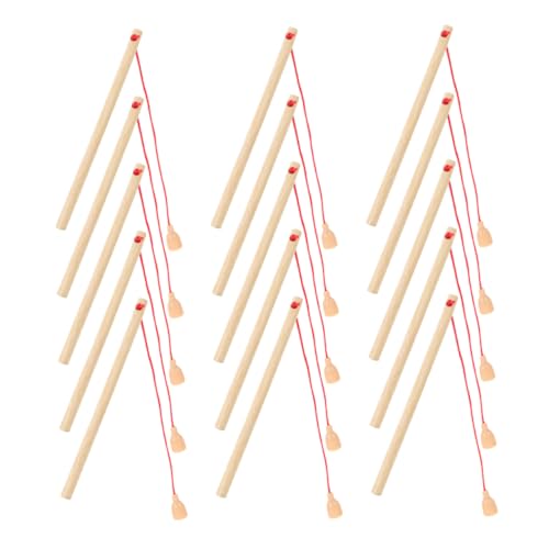 MOLUCKFU 15 Stück Magnetische Angelrute Für Kinder, Magnetische Angelruten Aus Holz Mit Magnethaken, Klassenzimmer, Weihnachts-angelspiel, Spielzeug, Für Jungen Und Mädchen, von MOLUCKFU