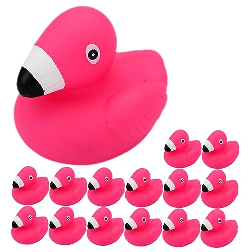 MOLUCKFU 15St Cartoon Pink Flamingo Pinch Toy Bade- und Spielspielzeug aus Vinyl 15 Stück/Packung Mini-Flamingo- Flamingo-Enten wasserspielzeug kinderwasserspielzeuge von MOLUCKFU