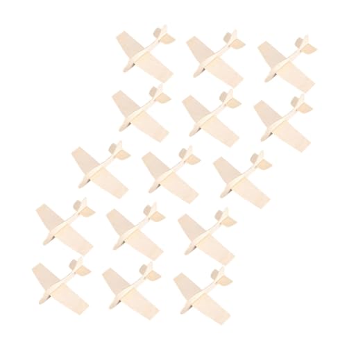 MOLUCKFU 15St Leere Holzflugzeuge bastelzeug für Home Decor Aircraft Model Flugzeug Model flugzeugmodelle Puzzlematte Holzspielzeug handbemaltes DIY- DIY leeres Holzflugzeug von MOLUCKFU