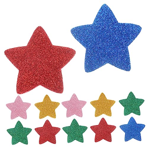 MOLUCKFU 15st Selbstklebende Sternenpatches Geometrische Schaumaufkleber Glitzersternaufkleber Aufkleber Stern Zum Basteln Schaumstoffaufkleber Für Vorschulkinder Stern Aufkleber Eva-Schaum von MOLUCKFU