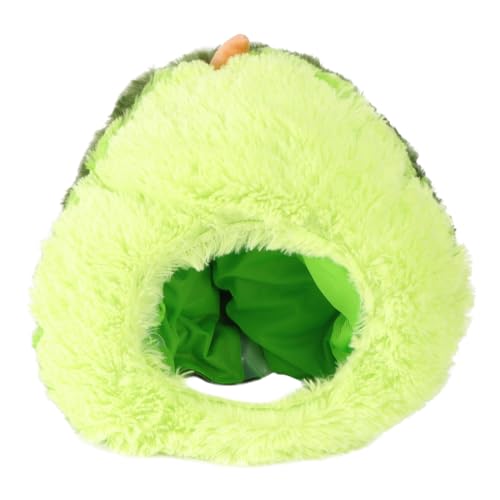 MOLUCKFU 1Stk Avocado-Kopfbedeckung plüschhut aqua tint cuckquean Plüsch-Fruchtkappe Kopfschmuck in Fruchtform halloween deko Cartoon-Kappe Obst Kopfbedeckung Plüsch und pp Baumwolle Green von MOLUCKFU