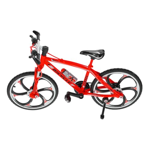 MOLUCKFU 1Stk Fingerrad Desktop-Spielzeug Fingerspielzeug Fahrradmodell Fahren Rennrad Mini-Fahrzeuge fingerspiele Finger Spielzeug Fun Toy Finger Fahrrad Alu-Fingerbike Ferrolegierung rot von MOLUCKFU