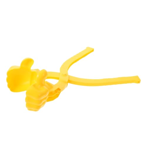 MOLUCKFU 1Stk Schneeball-Clip Enten-Schneeball-Hersteller künstlicher Schnee Schneekugel schneeballmaschinen schneeballzange Interaktives Schneeball- Plastik Yellow von MOLUCKFU