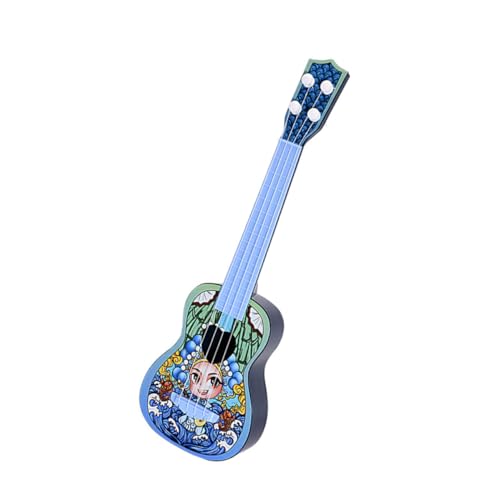 MOLUCKFU 1Stk Ukulele musikinstrumente kinderinstrumente Toy spielsachen spielsachen babybrause zabawki stymulujące rozwój jucarii pentru copii Plastik Blue von MOLUCKFU