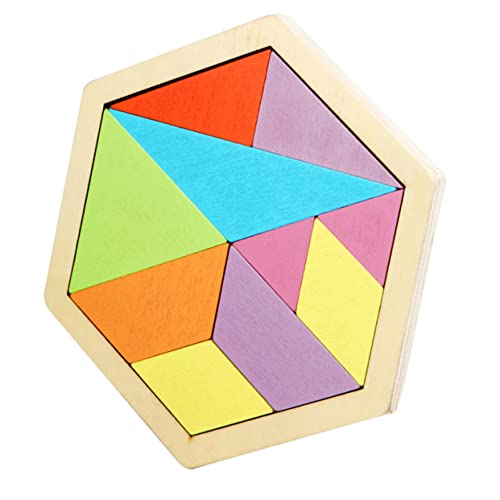 MOLUCKFU 1Stk Wabenpuzzle-Spielzeug Puzzles für Kinder Rätsel mit geometrischen Formen zehn Rätsel interaktives Spielzeug Kinder Puzzle Bausteinspielzeug Spielzeug aus Holz hölzern Colorful von MOLUCKFU