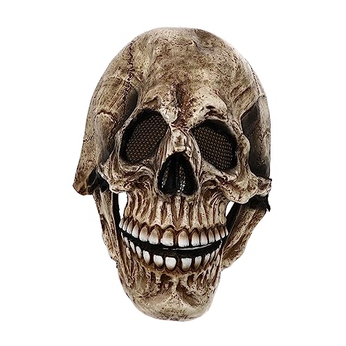 MOLUCKFU 1pc Halloween Skelett Maske Spielzeug Ornament Schädel Modellierung Maske Leistung Prop von MOLUCKFU