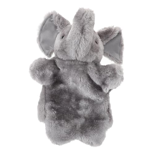 MOLUCKFU 1stk Handpuppe Interaktives Plüschtier Lustiges Elefanten-plüschtier Künstliche Elefant-plüsch-Requisite Pp Baumwolle Light Grey von MOLUCKFU