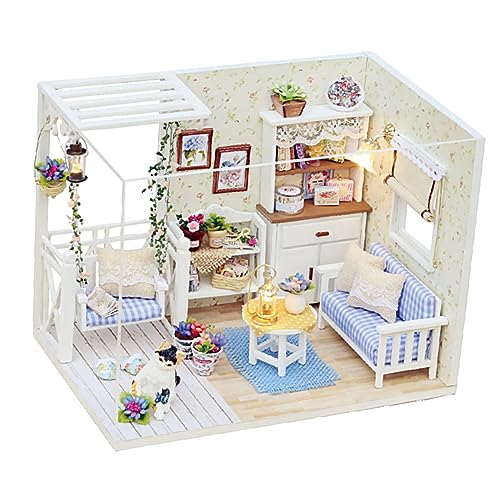 MOLUCKFU 1stk Mini-Wohnung Miniatur-puppenhaus-bausatz Miniaturwohnung Heimdekoration Winziges Zuhause Miniaturhaus-modellbausatz Miniatur-möbelbausatz Spielzeug Mini- Zum Selbermachen von MOLUCKFU