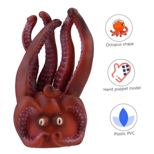 MOLUCKFU 1stk Tier Handpuppe Oktopus Handpuppe Tierhandpuppen Spielzeug Für Kinder Oktopus Fingerpuppe Rollenspiel Spielzeug Meeresspielzeug Coffee Umweltfreundliches Kunststoff-PVC von MOLUCKFU