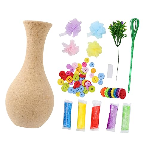 MOLUCKFU 2 Sätze DIY Vasen Bastelset Für Kinder DIY Aktivitätsset Blumen Kunstset Vasen Bastelset Kinder Handgemachtes Handwerk Vasen Kunstset DIY Aktivität Für Kinder DIY Projekt Kits von MOLUCKFU