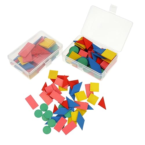 MOLUCKFU 2 Sätze Kreatives Holz Geometrie Grafik Puzzlespiel Lernspielzeug Für Kinder Pädagogisches Holzspielzeug Fördert Logik Und Feinmotorik Ab 3 Jahren von MOLUCKFU