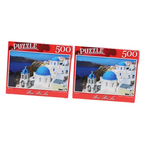 MOLUCKFU 2 Satz 500 Stück Papierpuzzle Kinder rätsel Tierspielzeug Kinderspielzeug Puzzle-Brett Puzzle für Erwachsene rätsel für Erwachsene pädagogisches Puzzle Erwachsene Puzzle von MOLUCKFU