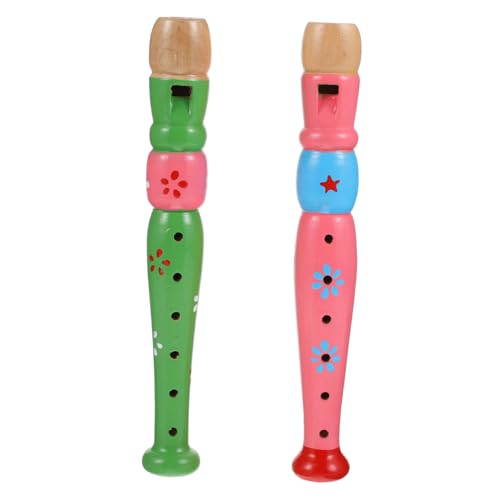 MOLUCKFU 2 Stück 6 Klarinette aus Holz Kinderinstrumente Spielzeug Instrumente für Kinder Musikinstrument Kinder Music Instruments for Musikflöte entzückendes flötenspielzeug Holzflöte von MOLUCKFU