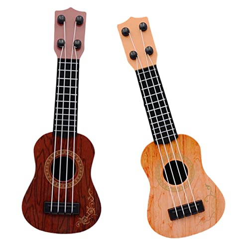 MOLUCKFU 2 Stück Mini Ukulele Spielzeuggitarre Imitationsgitarre Spielzeuggitarre Für Kinder Frühe Bildung Ukulele Ukelele Kinder Akustikgitarre Kindermusik Lernspielzeug Gitarre von MOLUCKFU