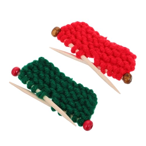 MOLUCKFU 2 Pack Miniatur Puppenhaus Zubehör Gestrickte Pullover Hüte Garn Spielzeug für Wohnkultur von MOLUCKFU