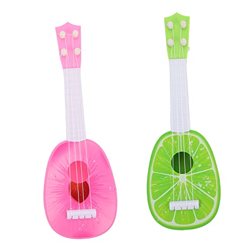 MOLUCKFU 2 Stück Saiten Mini-Gitarre kinderinstrumente musikinstrumente Ukelele for Kid Toys Ukulele Modelle von Musikinstrumenten Kindergitarren Plastik Green von MOLUCKFU