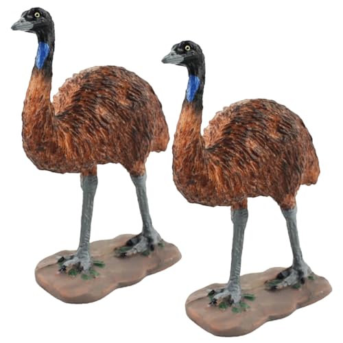 MOLUCKFU 2 Stück Strauß Ornament Kleine Strauß Requisite Vogel Dekoration Vogel Tiere Modell Gefälschtes Strauß Modell Dekorative Strauß Dekoration Strauß Spielzeug Kleiner Strauß von MOLUCKFU