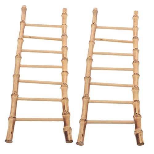MOLUCKFU 2 Stück Teiliges Mini Bambusleiter Set Retro Stil Detailreiche Kleine Stehleiter für Puppenhaus Möbel Vielseitige Miniatur Dekoration für DIY Landschaft Sandgarten und MOLUCKFU 2 Stück Teiliges Mini Bambusleiter Set Retro Stil Detailreiche Kleine Stehleiter für Puppenhaus Möbel Vielseitige Miniatur Dekoration für DIY Landschaft Sandgarten und von MOLUCKFU