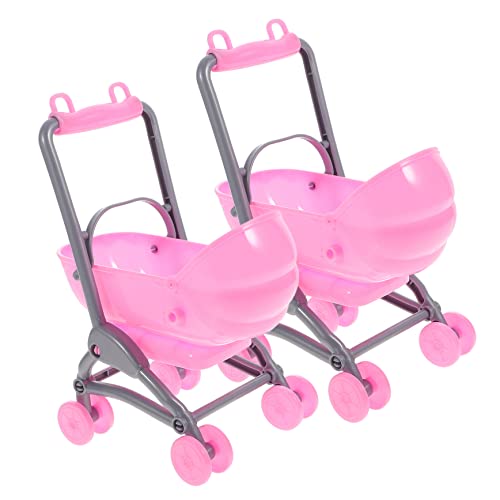 MOLUCKFU 2 Stück Teiliges Puppen Kinderwagen aus Kunststoff Realistische Mini Buggy Spielzeuge für Pädagogisch Rosa Babywagen Modell für Rollenspiele und Geschenke MOLUCKFU 2 Stück Teiliges Puppen Kinderwagen aus Kunststoff Realistische Mini Buggy Spielzeuge für Pädagogisch Rosa Babywagen Modell für Rollenspiele und Geschenke von MOLUCKFU