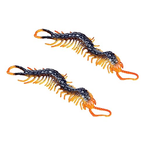 MOLUCKFU 2 Stücke Plastic Centipede Figure Spielzeug Simulation Centipede Pädagogisches Spielzeug von MOLUCKFU