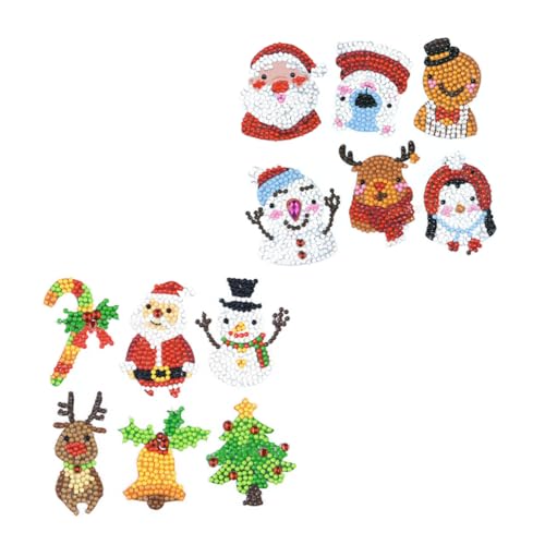 MOLUCKFU 2 Stücke Weihnachtsmalerei Ornamente Aufkleber Dekorative Malerei Decals DIY Handwerk von MOLUCKFU