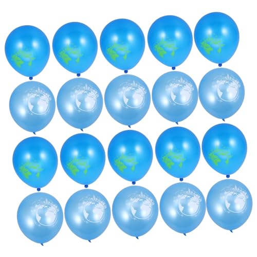 MOLUCKFU 20 Stück 12 Partyzubehör Luftballons Ballons Für Ballontiere Hellblaue Luftballons Ballons Mit Lichtern Weiße Und Goldene Luftballons Silberner Buchstabenballon Hochzeitsballons von MOLUCKFU