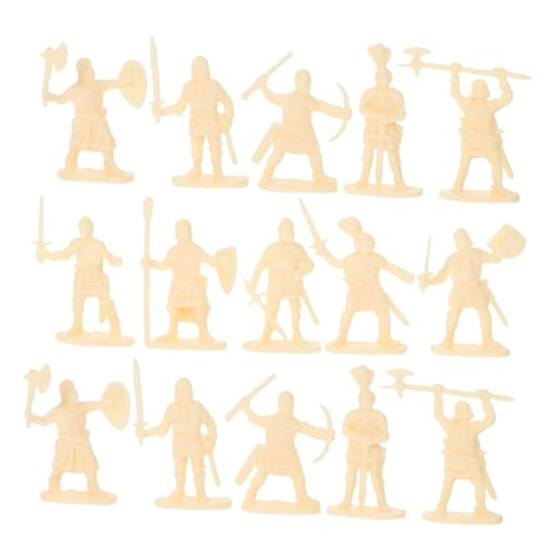 MOLUCKFU 200St Minisoldat Modellfiguren Armee-Spielzeug sammlerstücke Spielzeug Soldaten Mini-Soldat Action Figur Spielzeuge winzige Menschenfiguren Sandtisch-Soldaten-Modelle Plastik Beige von MOLUCKFU