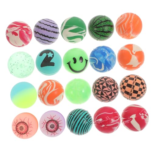 MOLUCKFU 20St springende Gläser flummies f�r hupfball für Elastic Bouncing Balls Eye-catching Bouncing Balls Augapfel prallen Springender Ball Hüpfball für von MOLUCKFU