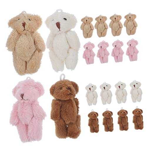 MOLUCKFU 20st Mini-plüschbär Minibären Für Die Babyparty Kleiner Bär Zum Basteln Minibär Zum Basteln Geldbörsenanhänger Für Handtaschen Miniatur-bärenfiguren Taschenanhänger Pp Baumwolle von MOLUCKFU