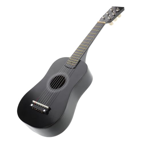 MOLUCKFU 23 Holzgitarre kinderinstrumente Kinder musikinstrumente Musikinstrument Kinder Musikalisches Spielzeug Musikinstrumente, Spielzeug Akustikgitarre für Kinder Bambus Black von MOLUCKFU