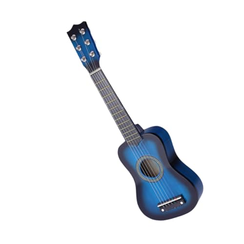 MOLUCKFU 23 Kinder Gitarre Musikinstrument Kindergitarre Für Jungen Ukulele-Gitarre Für Kinder Akustikgitarre Für Kinder Mini-Ukulele Kindergitarre Für Mädchen Holzgitarre Hölzern Blue von MOLUCKFU