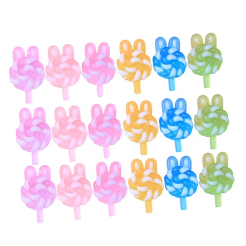 MOLUCKFU 24 Stück Simulation Lollipop DIY Schlüsselanhänger Anhänger Lollipop Anhänger Charms Handyhülle Lollipop Charm Charms Für Ohrringe Handyhülle Lollipop Anhänger Cartoon Lollipop von MOLUCKFU