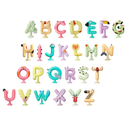 MOLUCKFU 26 Stück Alphabet Buchstaben Badespielzeug Saugspielzeug Für Babys Kinderspielzeug Saugnäpfe Für Babys Für Kleinkinder Saugnäpfe B Alphabet Rechtschreibspiel von MOLUCKFU