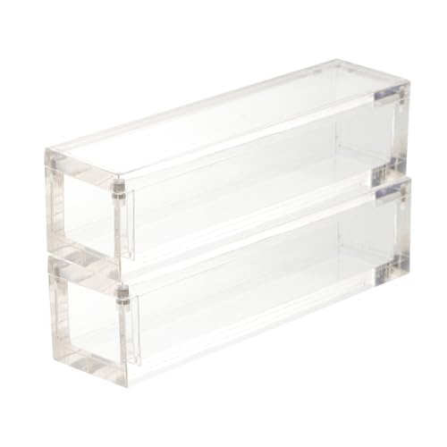 MOLUCKFU 2Er-Box für Würfel LED-Streifenlichter Würfelbecher Karte Transparente Acrylbox mit Magnetverschluss Würfeletui aus Acryl Magnetisches Würfeletui von MOLUCKFU