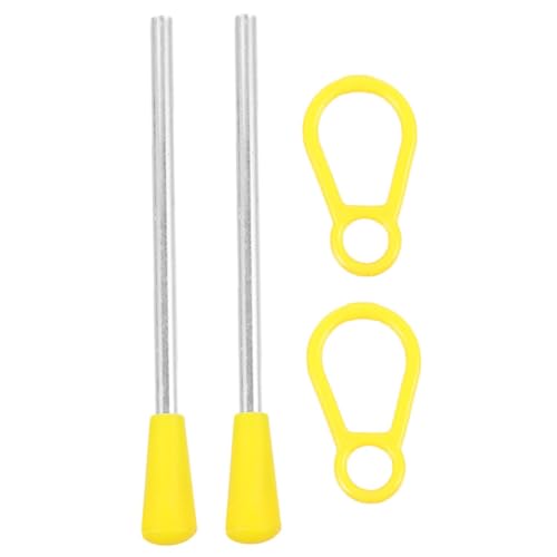 MOLUCKFU 2St Dreieckshammer Instrumentenstock Teile für Schlaginstrumente Performance-Stricker musikalische Perkussionsschlägel Dreieck-Eisenzubehör Instrumentenstöcke Plastik Yellow von MOLUCKFU