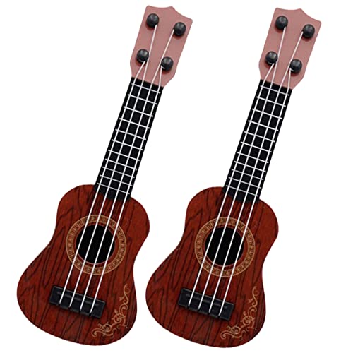 MOLUCKFU 2St Mini-Ukulele Gitarre für Musikinstrument kinderinstrumente musikinstrumente für Ukulelen für die frühe Bildung -Ukulele Plastik Brown von MOLUCKFU